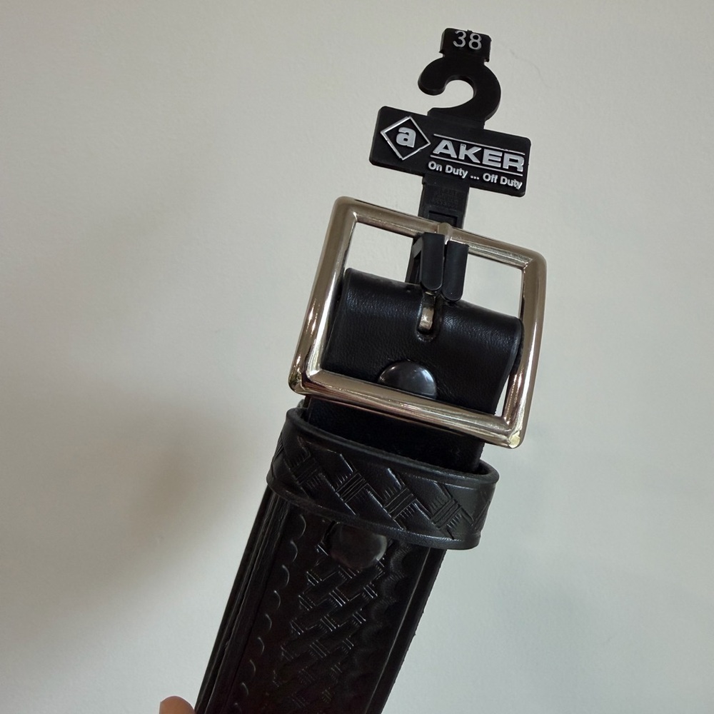 Aker Black Leather Off Duty Belt